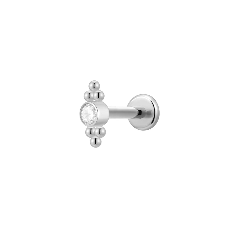 White CZ Full Cluster Piercing