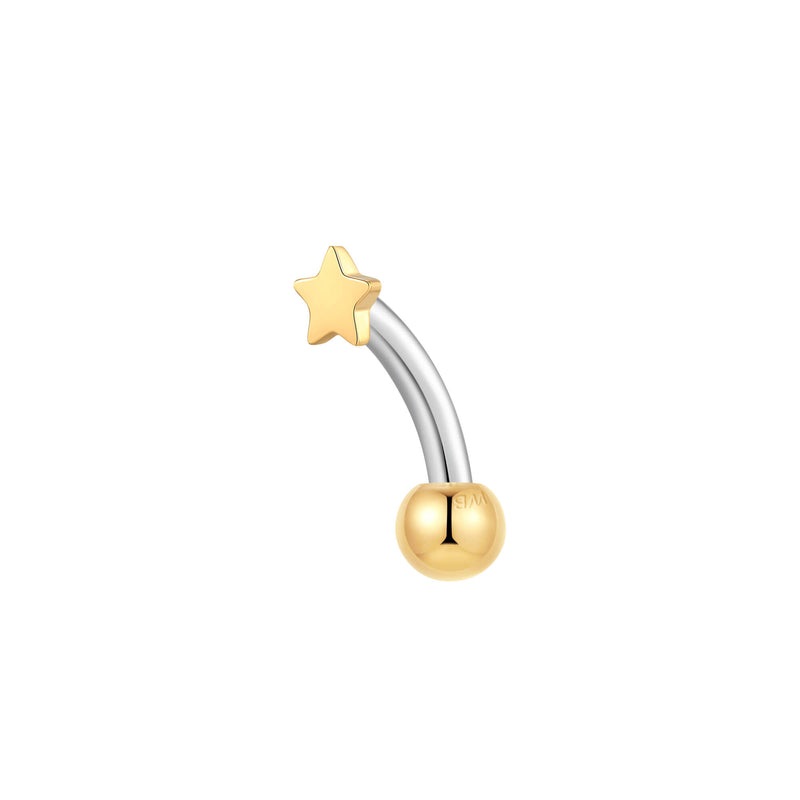 Gold, Curved Barbell Piercing