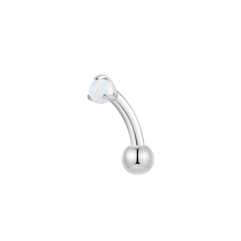 Silver, Curved Barbell Piercing