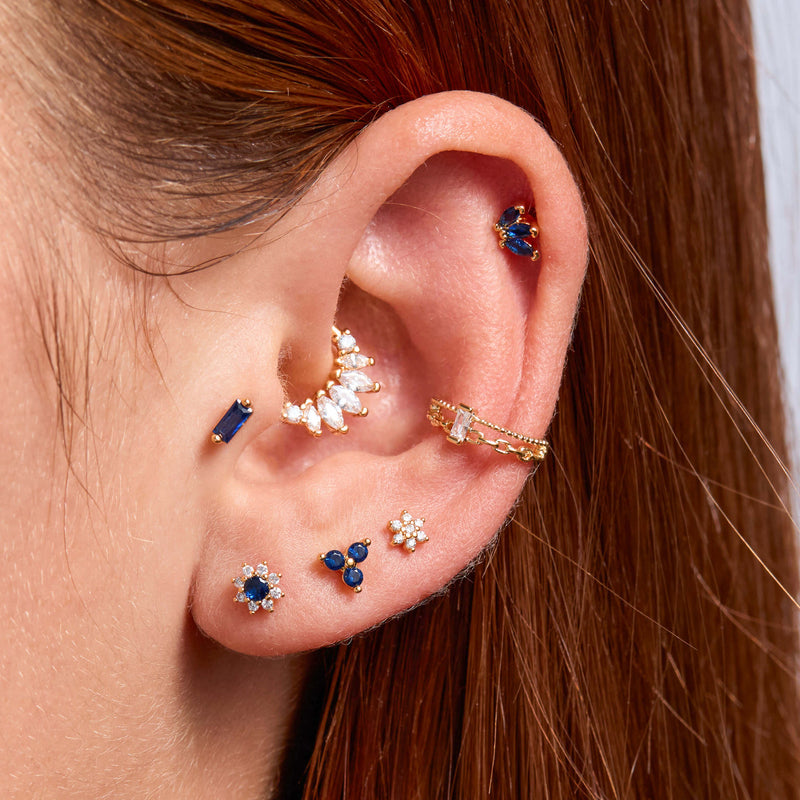 Navy Royal Flower Piercing