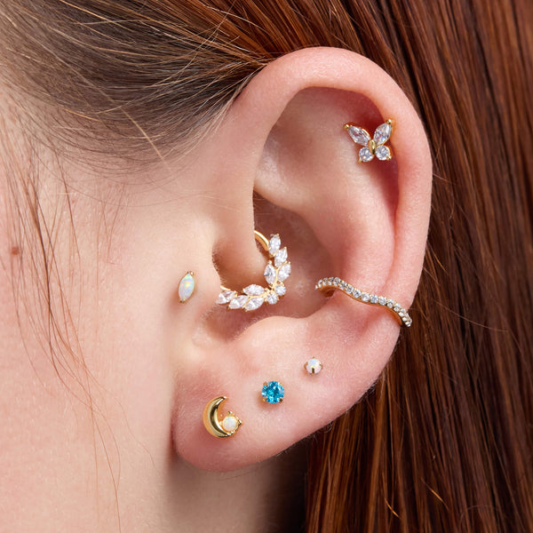 White Opal Lunar Moon Piercing