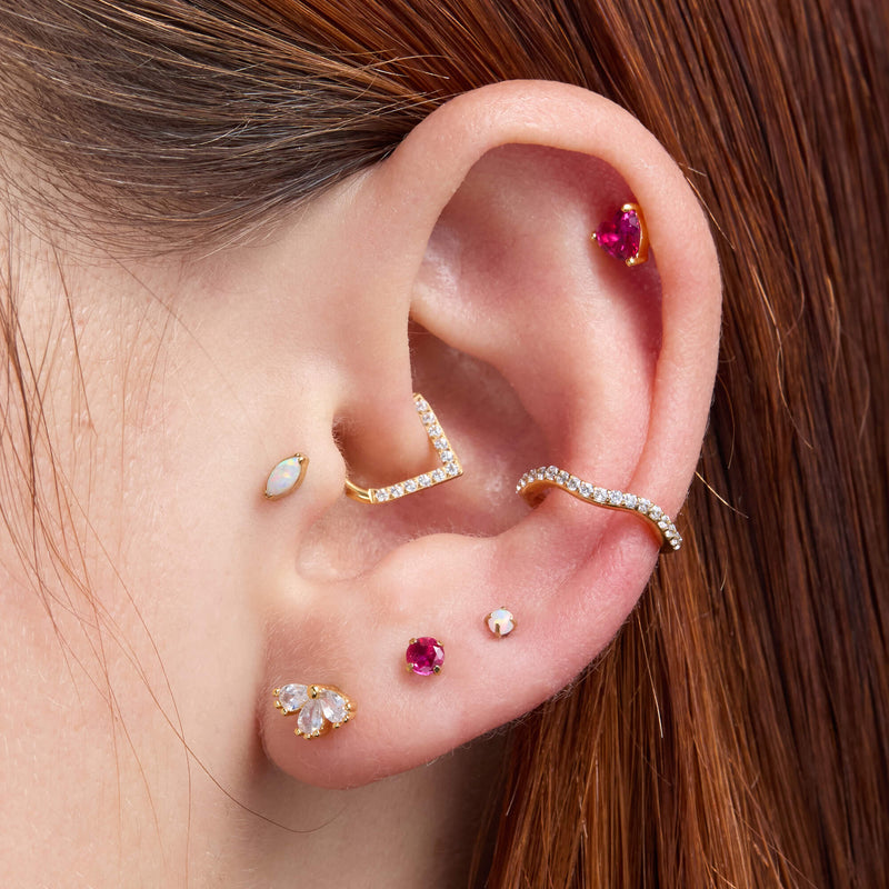 Fuschia Heart Piercing