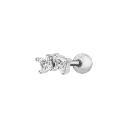 Silver, Barbell Piercing