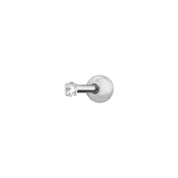 Simple CZ Crystal Barbell (16Gx6mm)